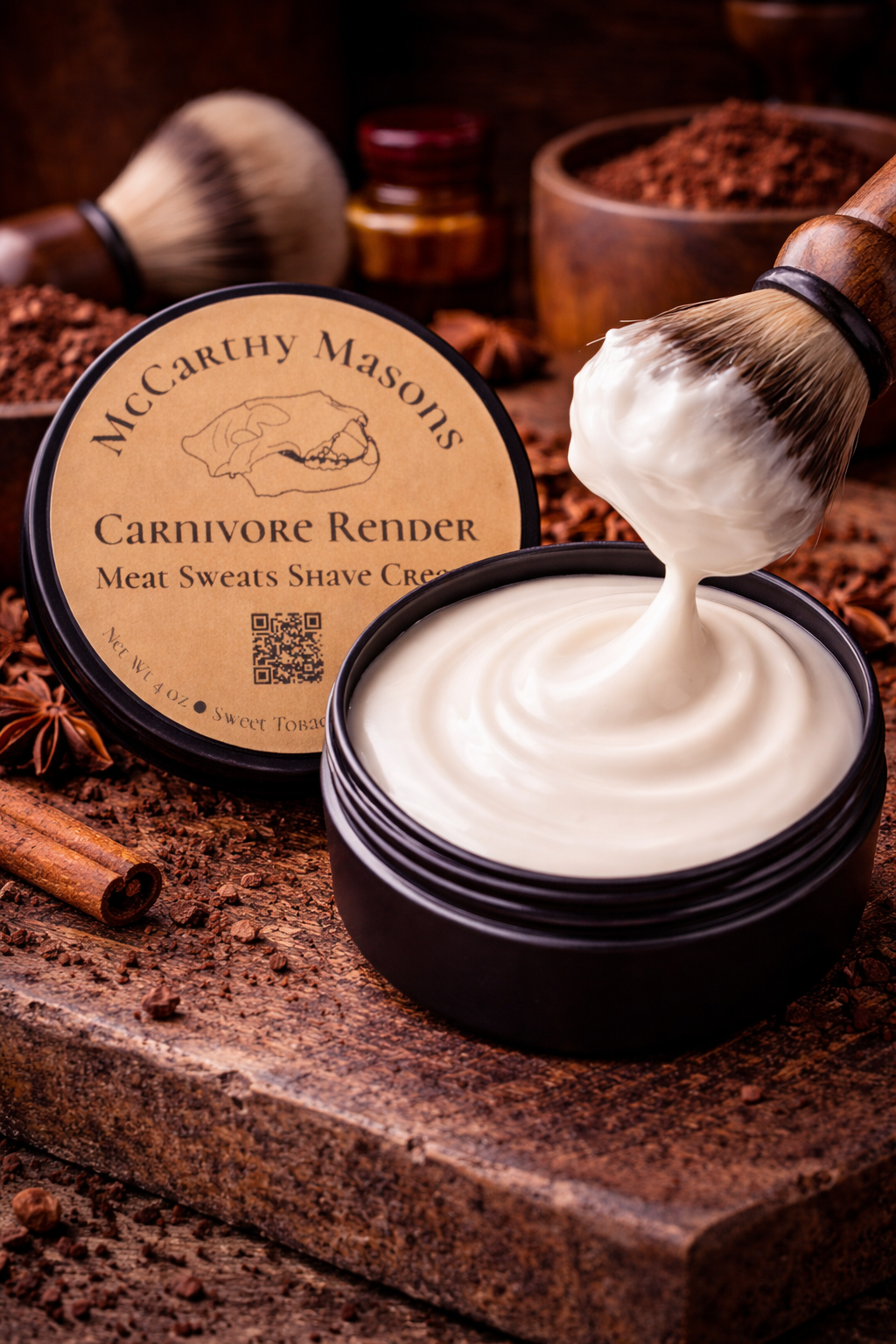 Carnivore Render Meat Sweats Shave Cream – Multi-Tallow Shaving Cream for Men