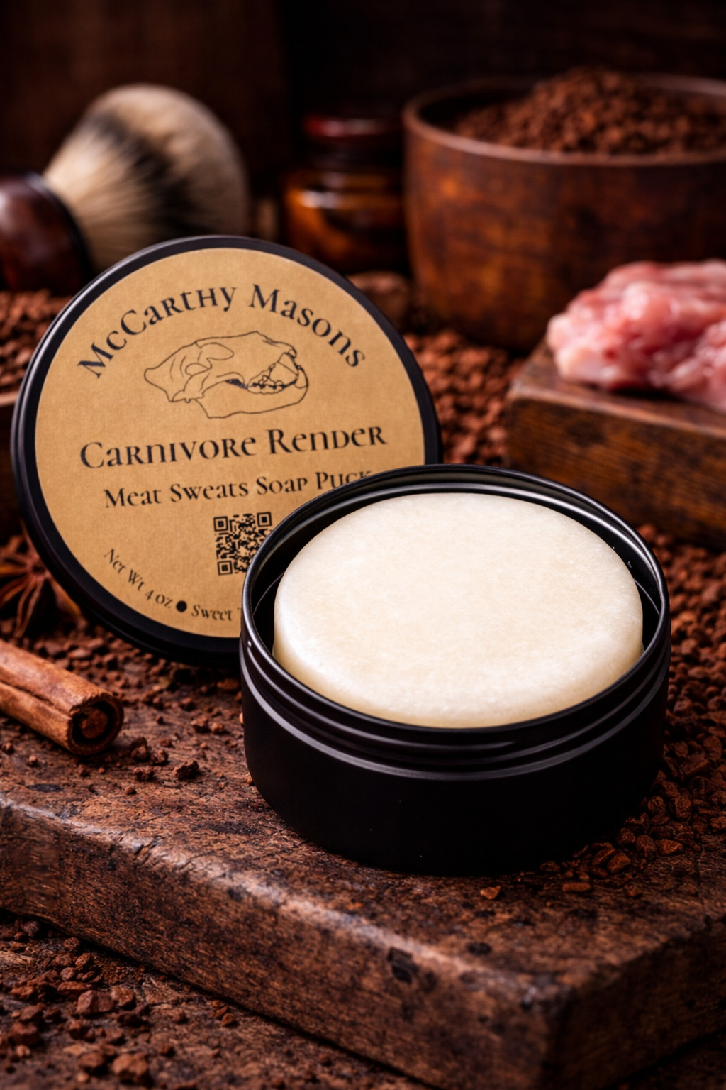 Carnivore Render Meat Sweats Soap Puck – Multi-Tallow Body Soap for Men
