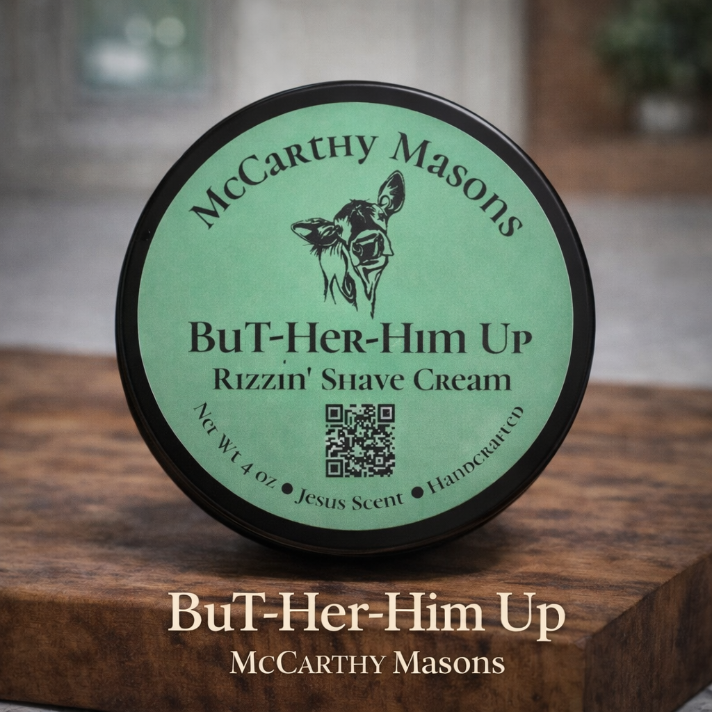 BuT-Her-Him Up – Rizzin’ Tallow Shave Cream – Natural Shaving Cream for Men
