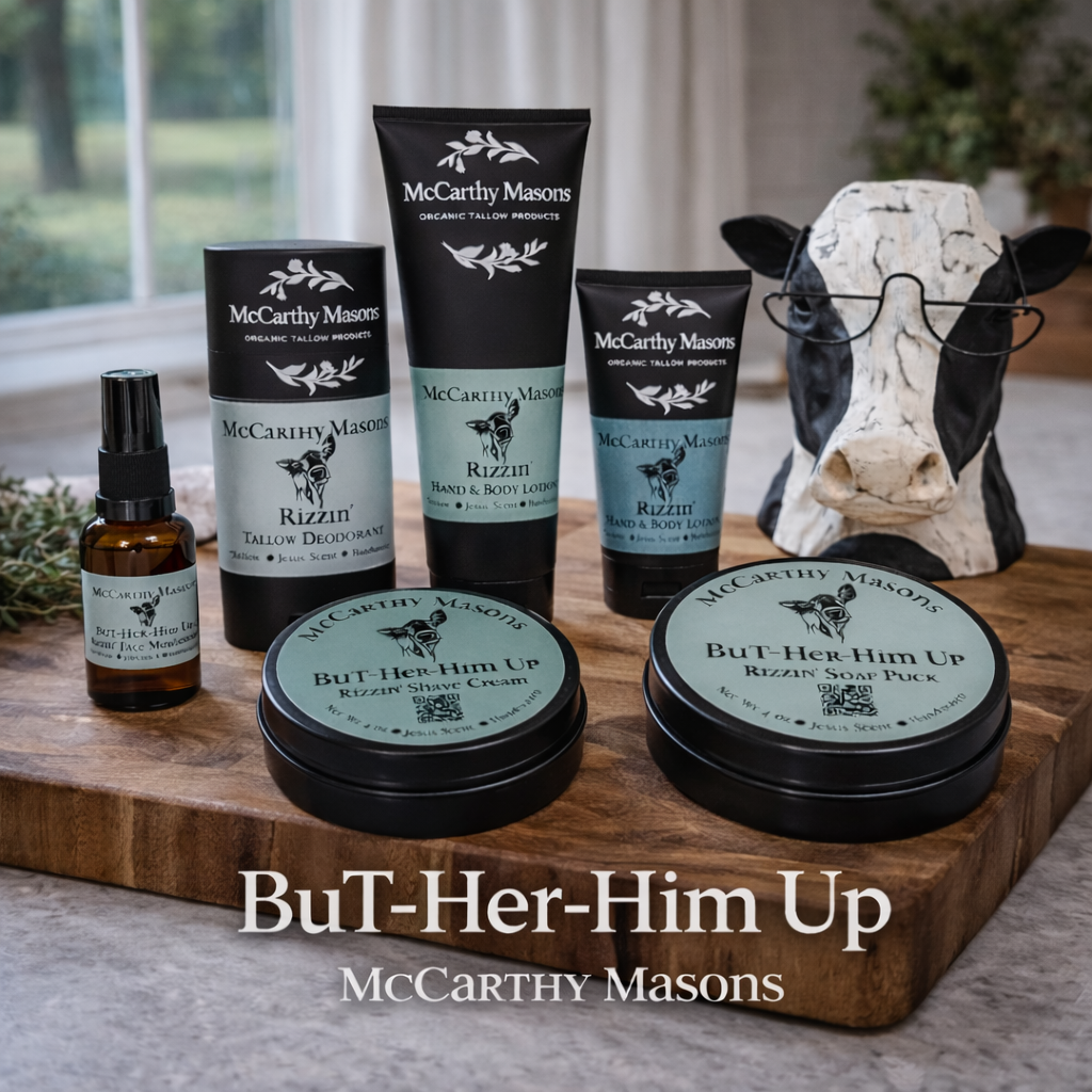 BuT-Her-Him Up Rizzin’ Face Moisturizer – Natural Tallow Face Cream for Men