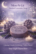Seeded Lavender Moo-N-Lit Tallow Soap Bar – Natural Lavender Soap for Sensitive Skin