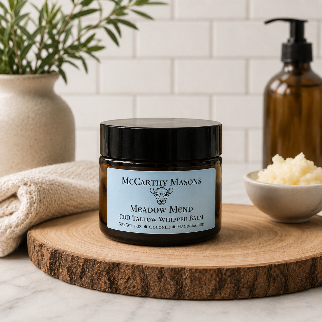Meadow Mend™ CBD Tallow & Coconut Whipped Balm