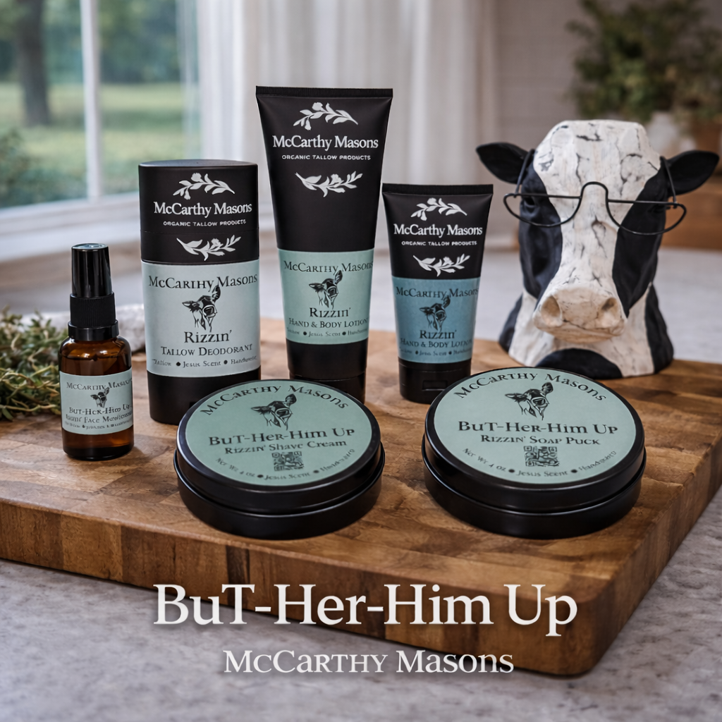 BuT-Her-Him Up Rizzin’ Tallow Soap Puck – Natural Body Soap for Men